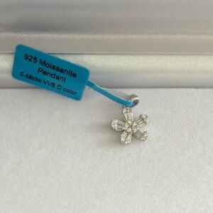 Moissanite Flower Pendant